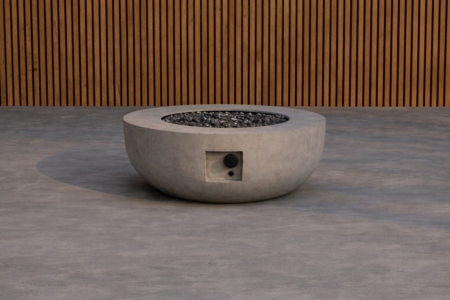 Kea Rund ildsted i Grå – Venture Design Udendørs Gasbålsted (Ø91 x H35 cm)
