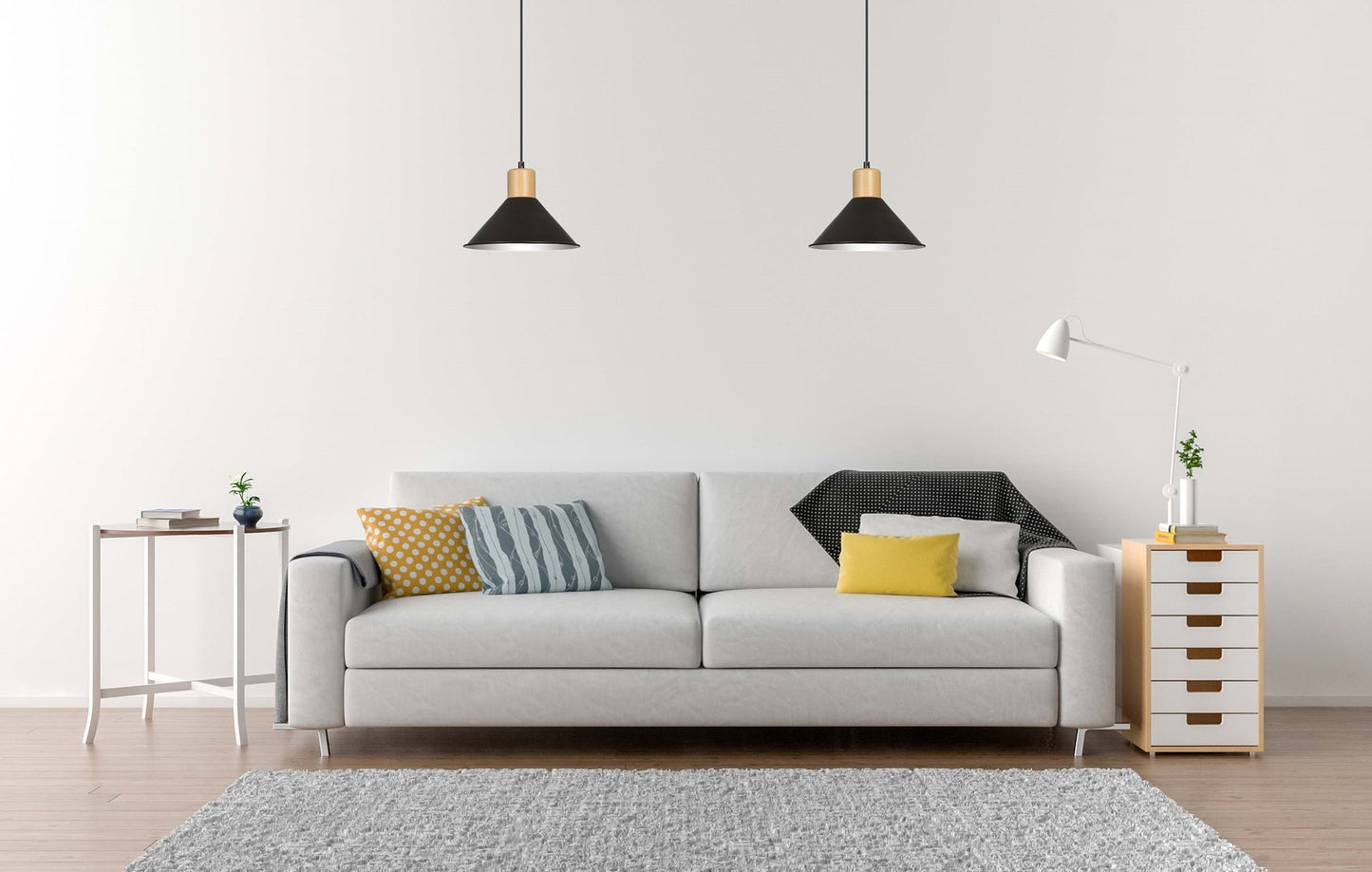 ROWEN 1 Sort Pendellampe | Emibig