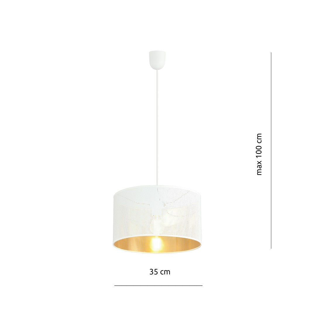 ASTON 1 Hvid/Guld – Pendellampe | Emibig