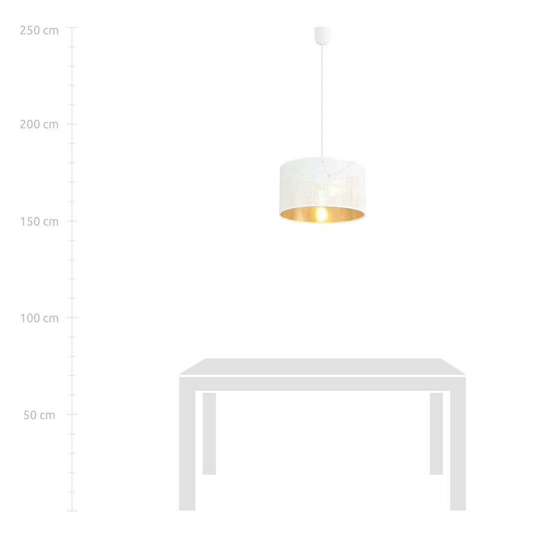 ASTON 1 Hvid/Guld – Pendellampe | Emibig