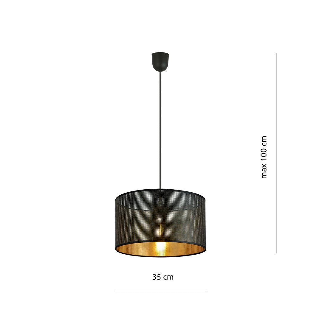 ASTON 1 Sort/Guld – Pendellampe | Emibig