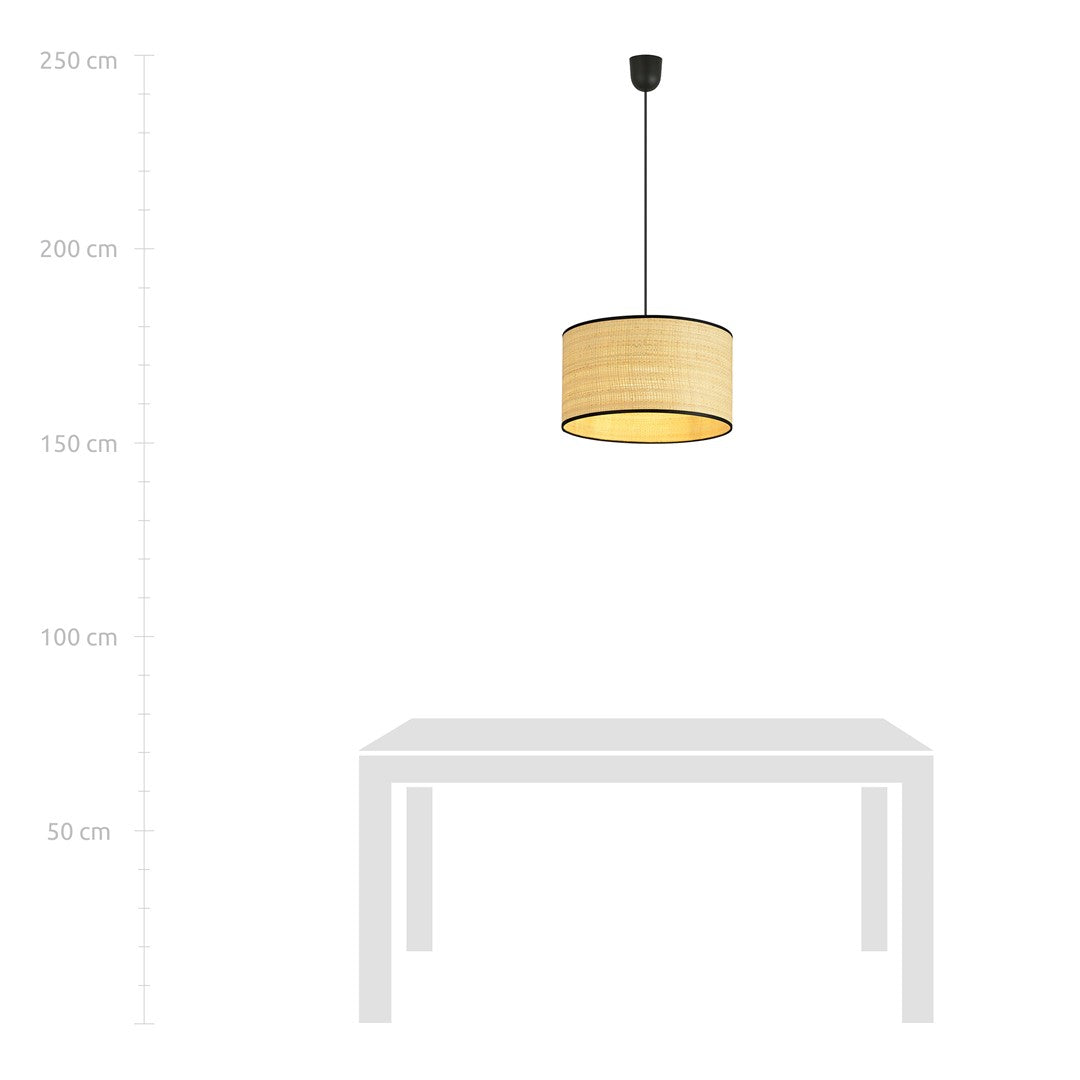 ASTON 1 Rattan – Boho Pendellampe | Emibig