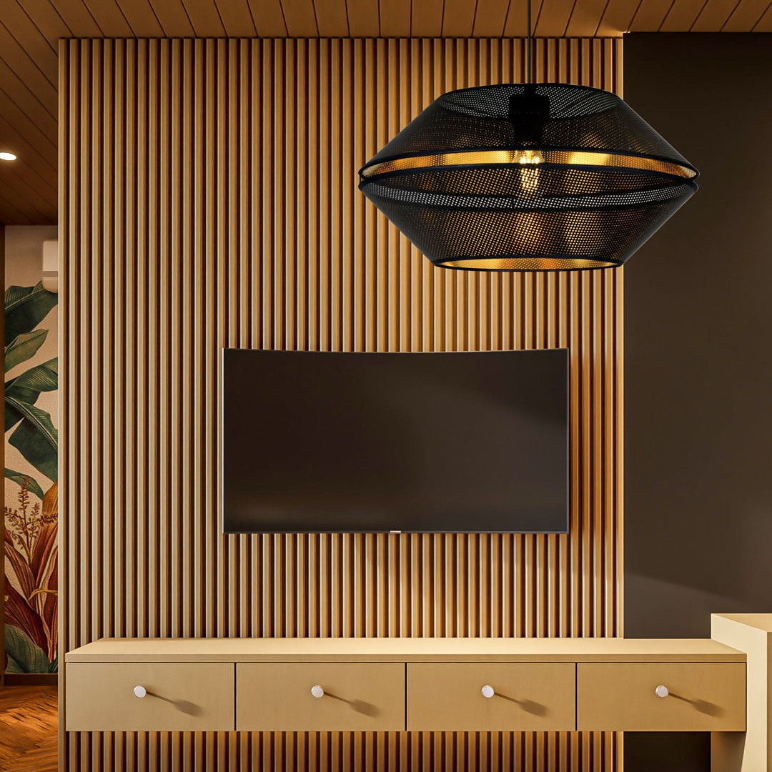 MALIA 1 Sort/Guld Pendellampe | Emibig