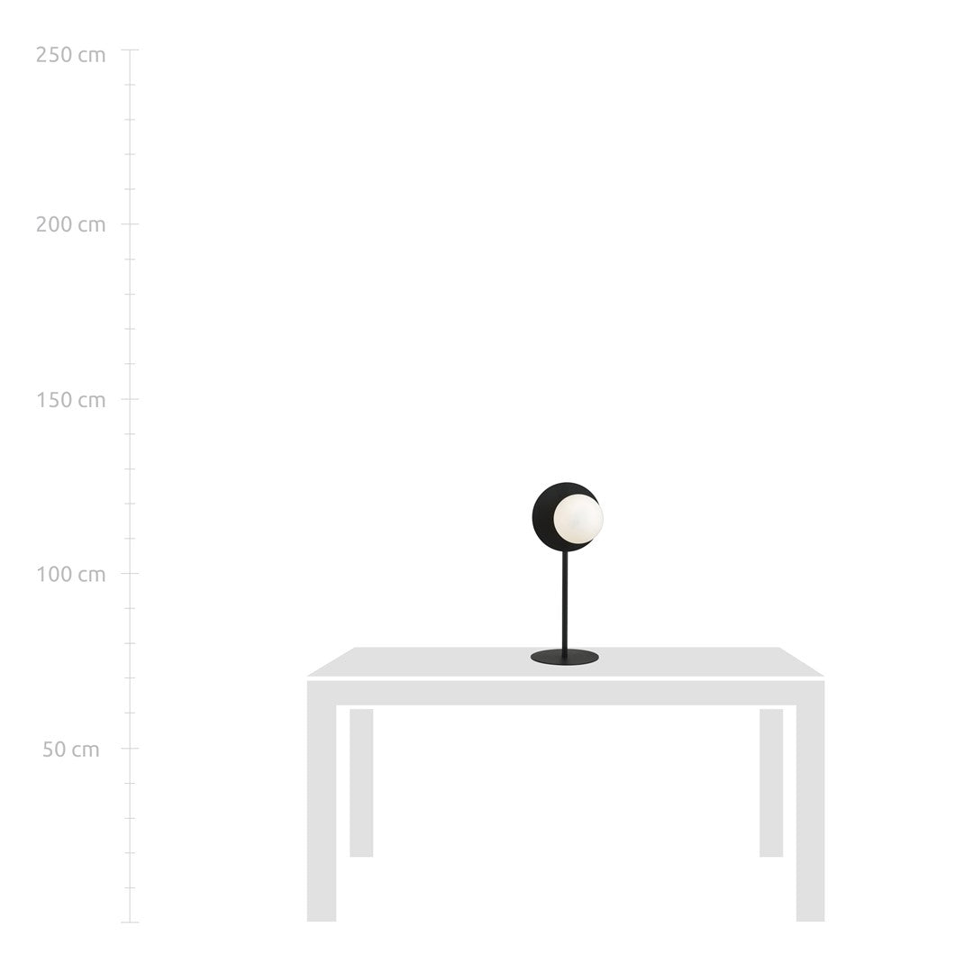 OSLO LN Sort/Opal Bordlampe | Emibig