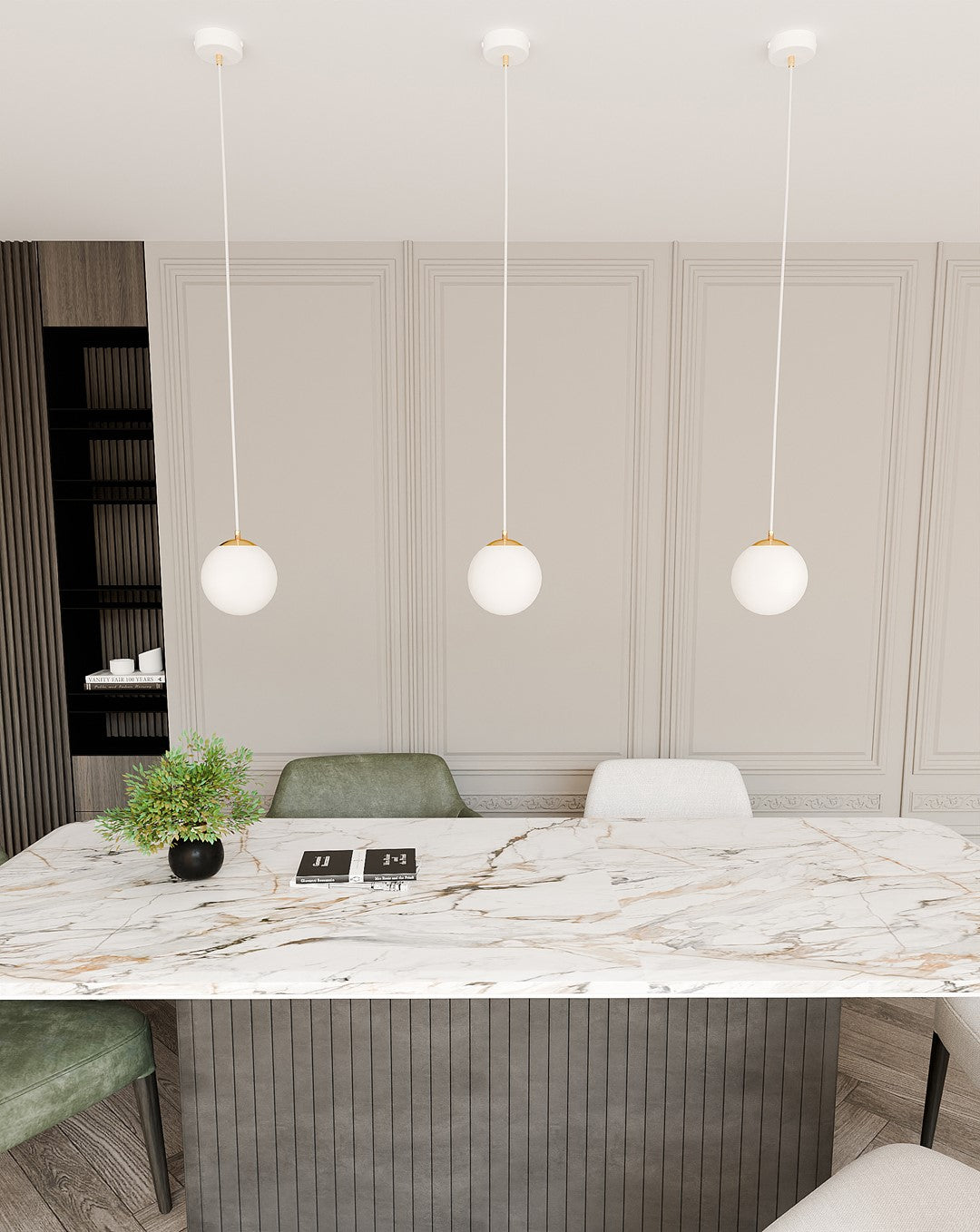 ROYAL 1 Hvid Pendellampe | Emibig