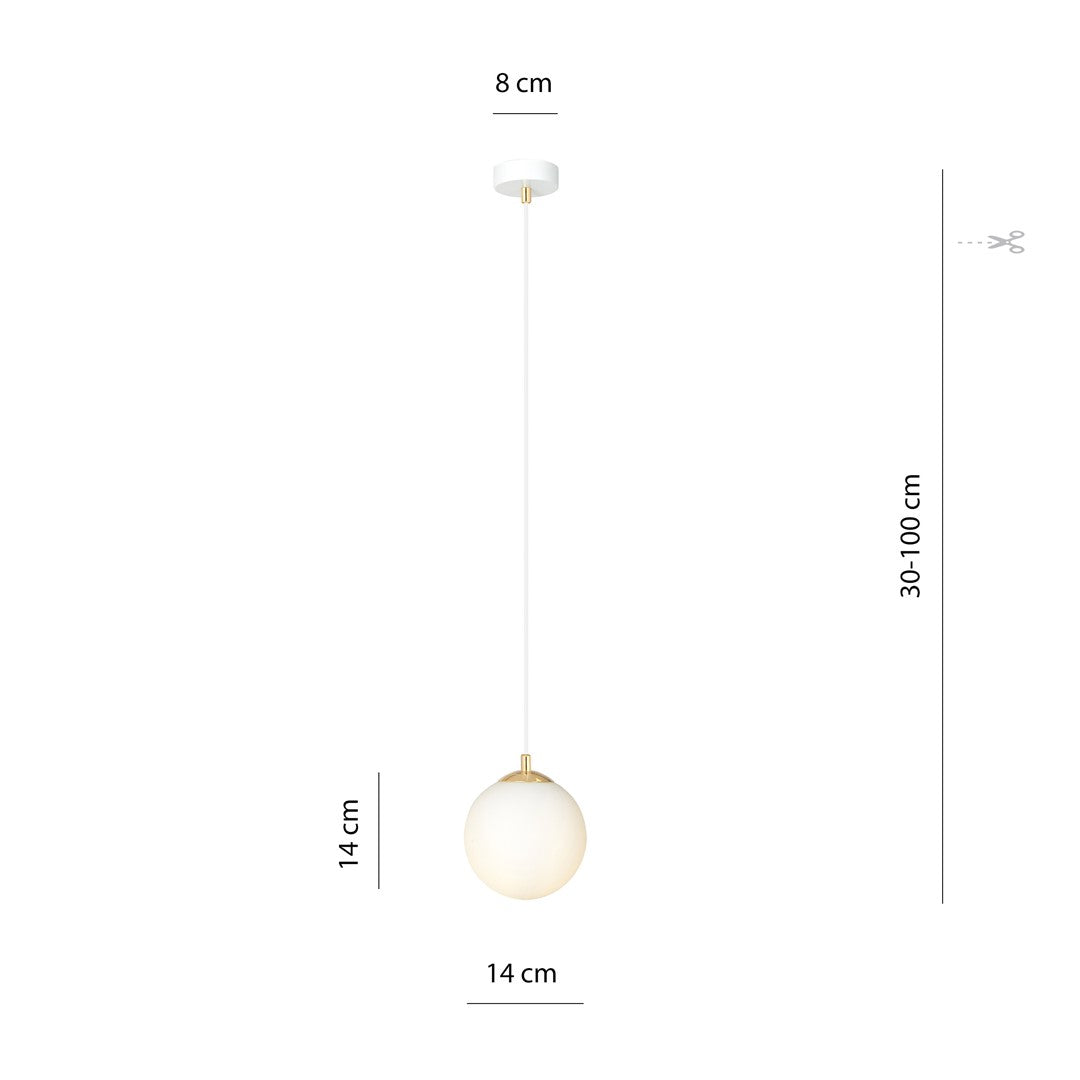 ROYAL 1 Hvid Pendellampe | Emibig