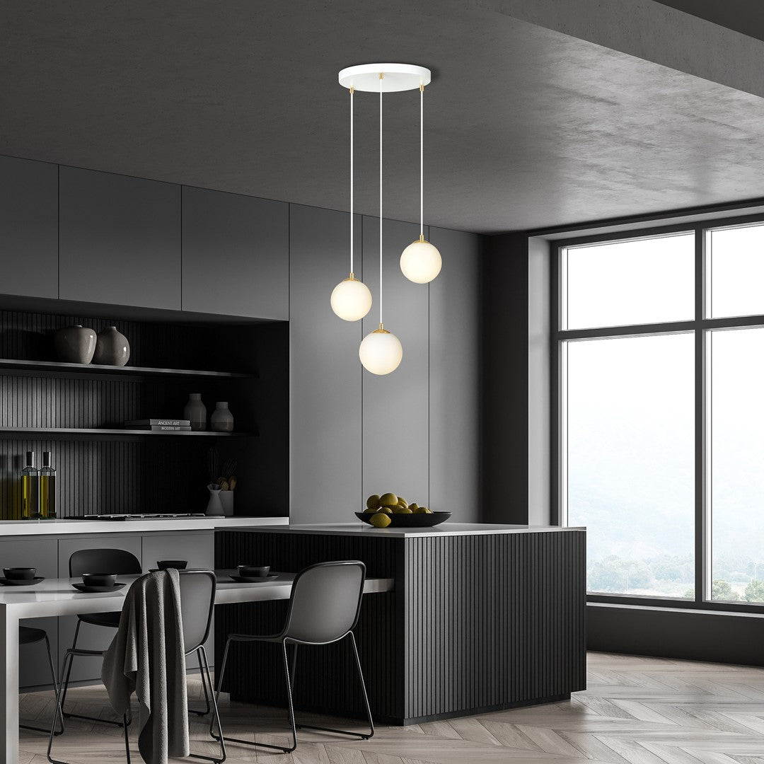 ROYAL 3 Hvid Pendellampe | Emibig