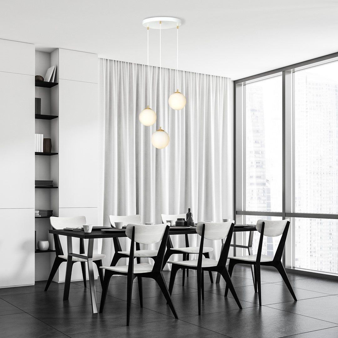 ROYAL 3 Hvid Pendellampe | Emibig