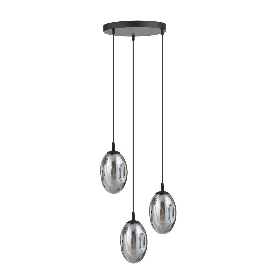 ASTRAL 3 Pendellampe - Sort & Grafitfarvet Glas | Emibig