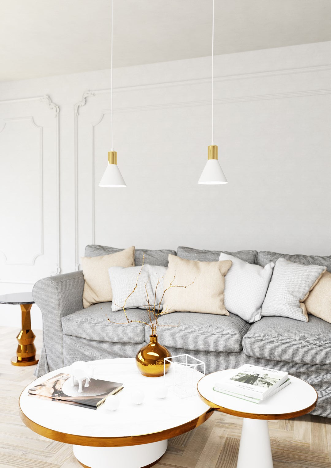 ROSA 1 Pendellampe - Hvid | Emibig