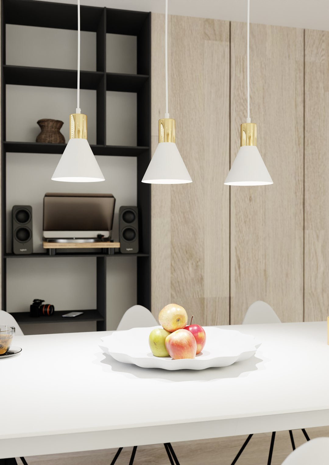 ROSA 3 Pendellampe - Hvid | Emibig