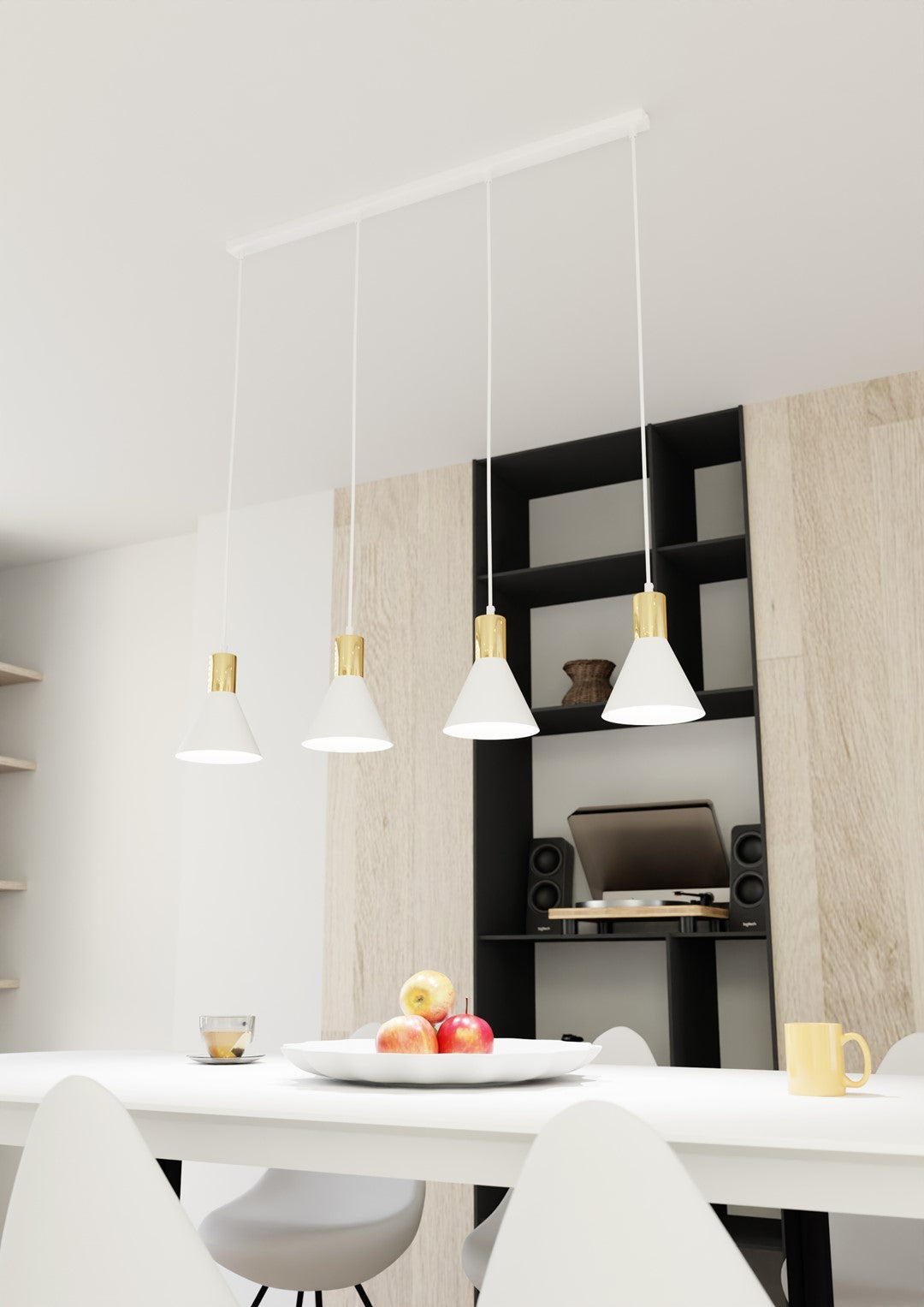 ROSA 4 Pendellampe - Hvid | Emibig