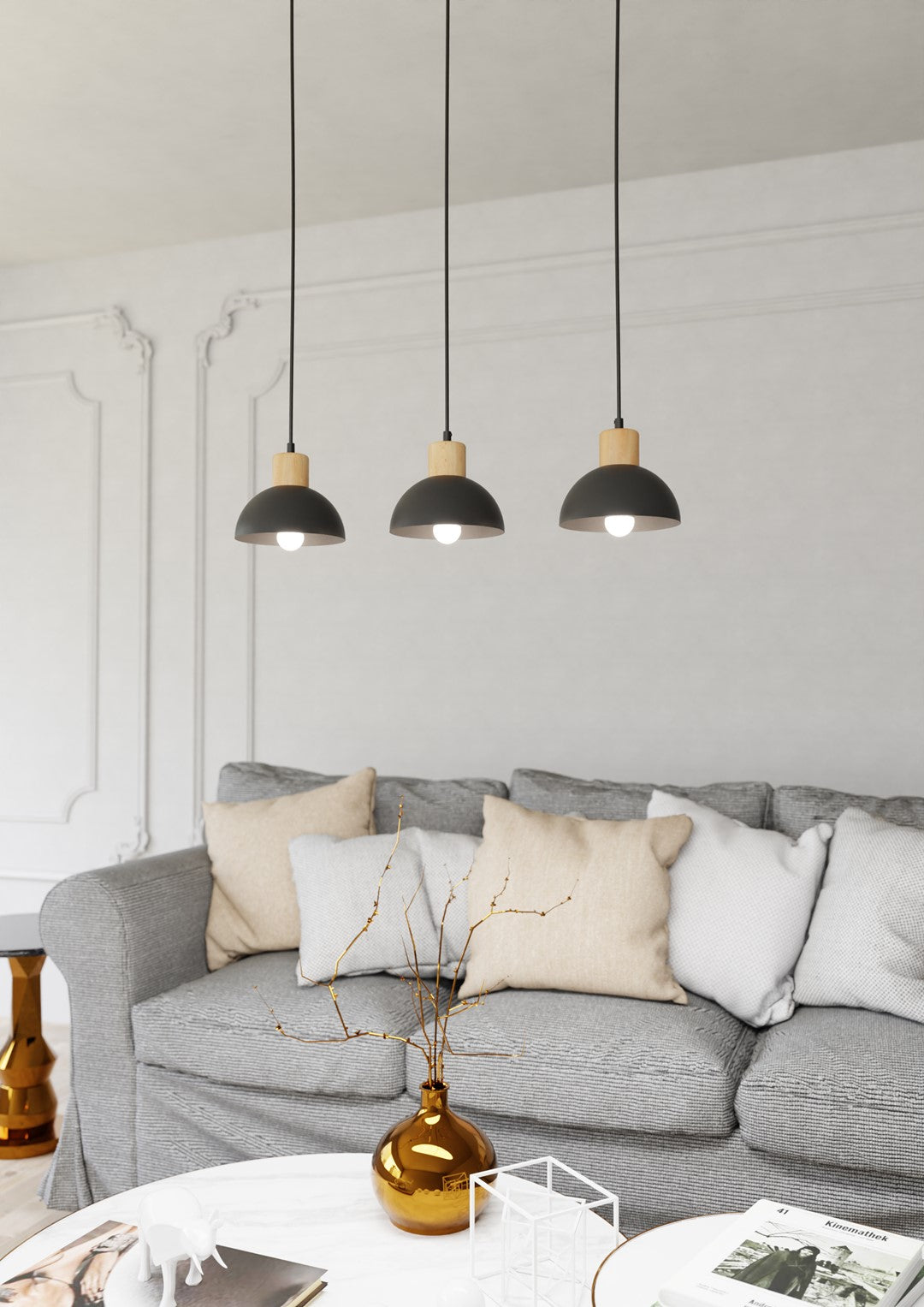 SECO 3 Sort Pendellampe | Emibig