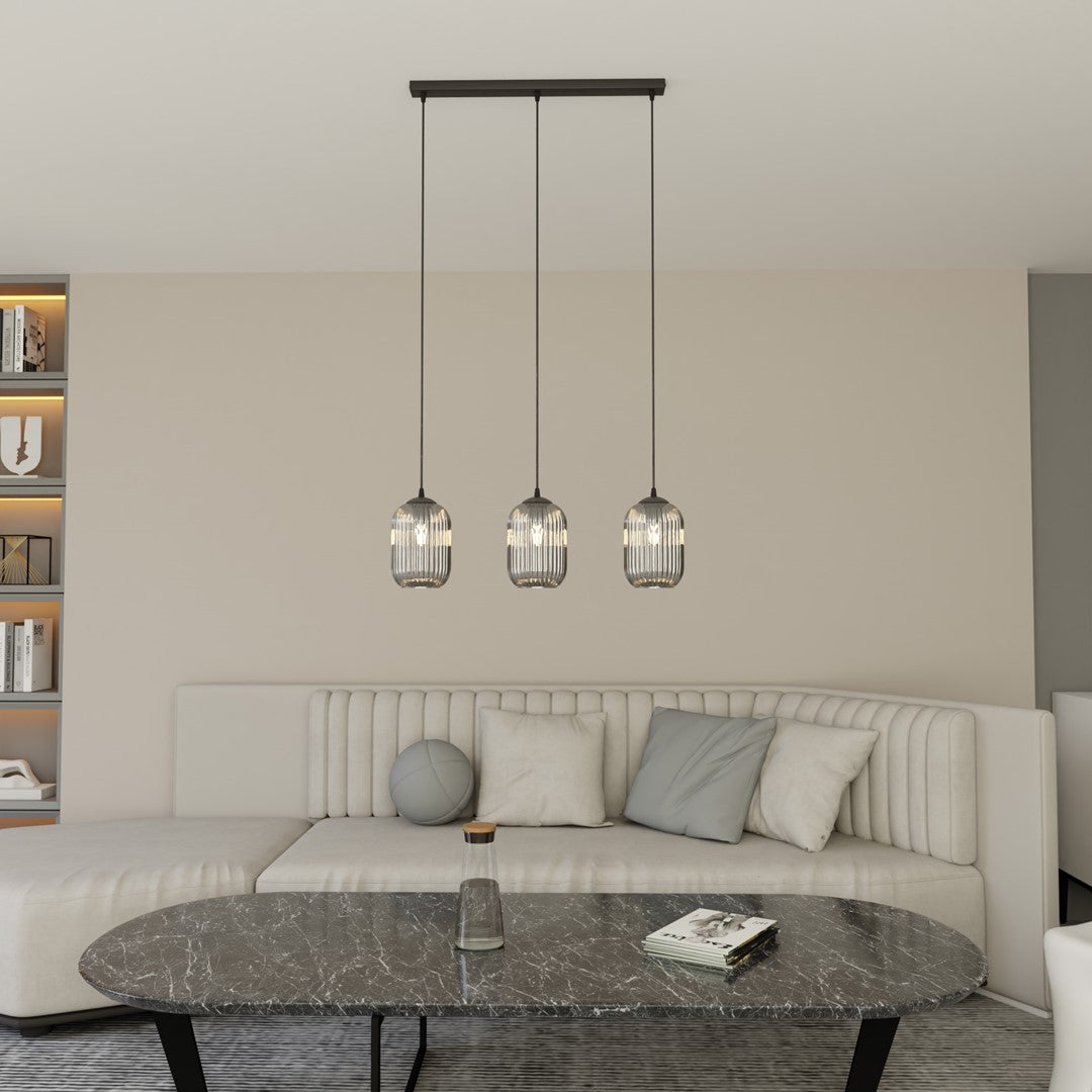 VERDI 3 Sort/Grafit pendellampe | Emibig