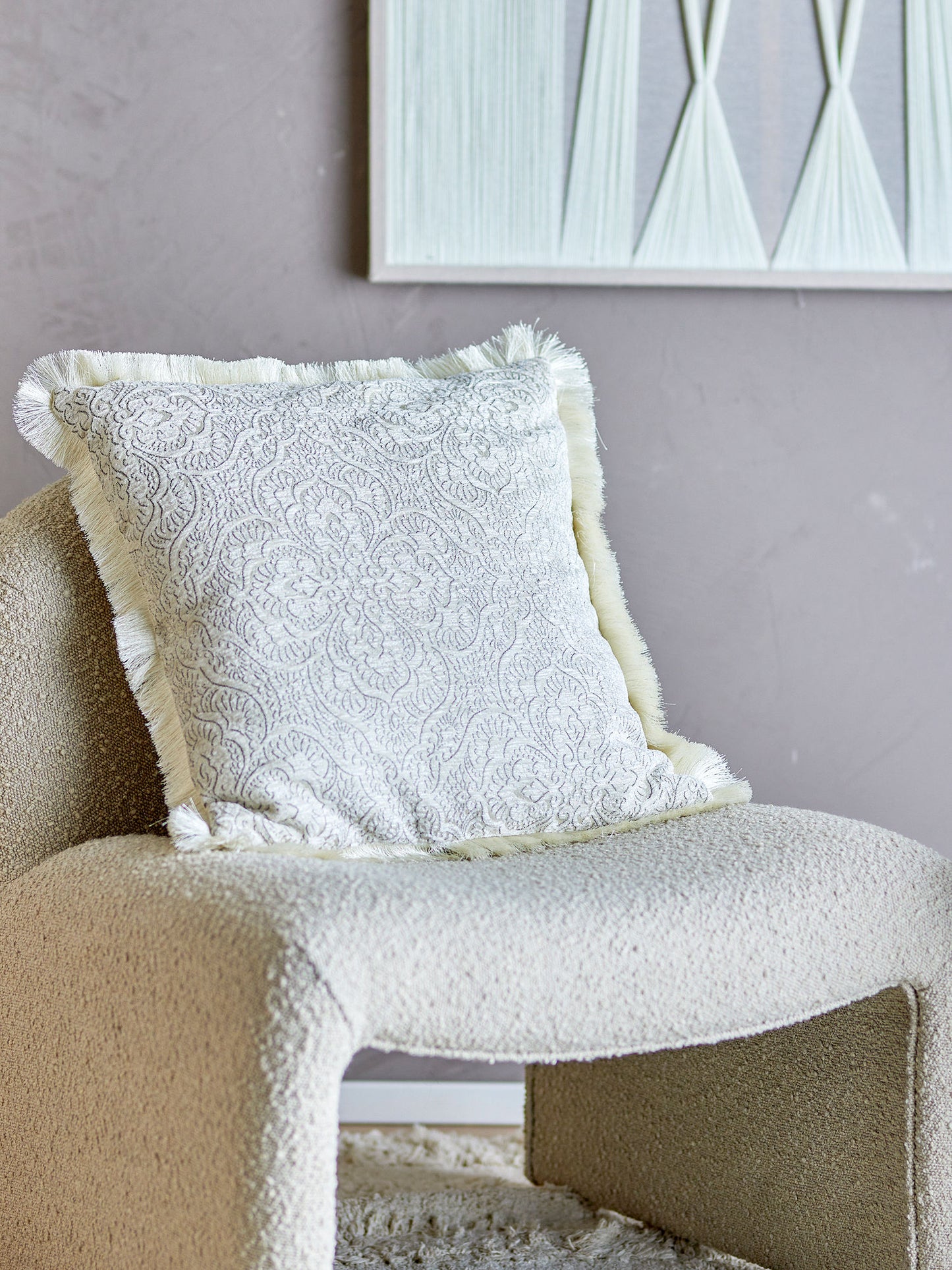 Bloomingville Cabrie Pude, Natur, Polyester