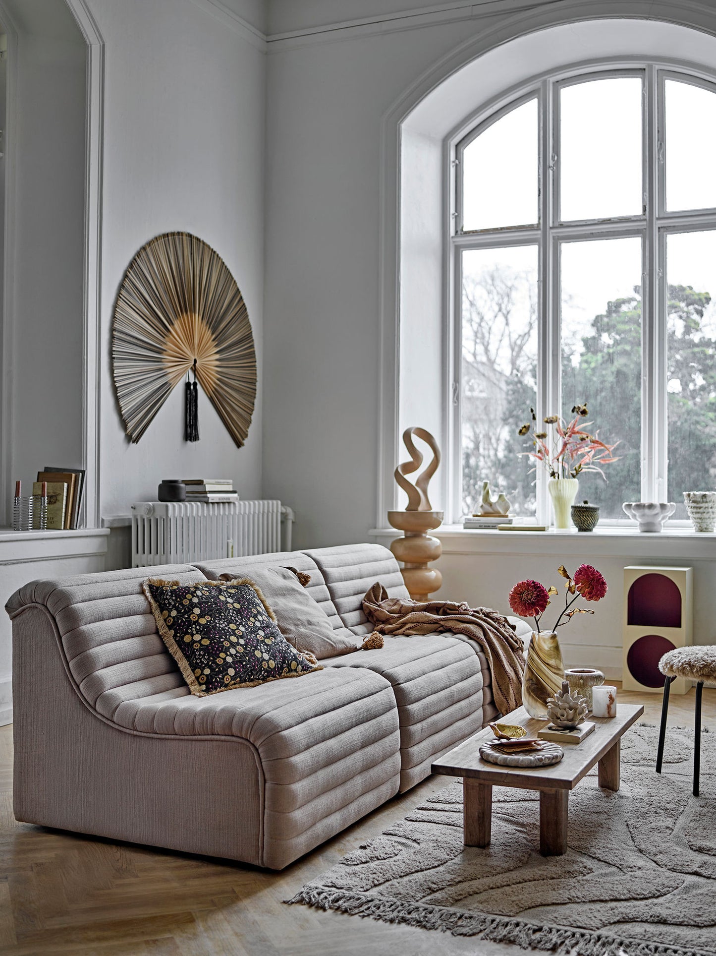 Bloomingville Allure Loungestol, Natur, Polyester