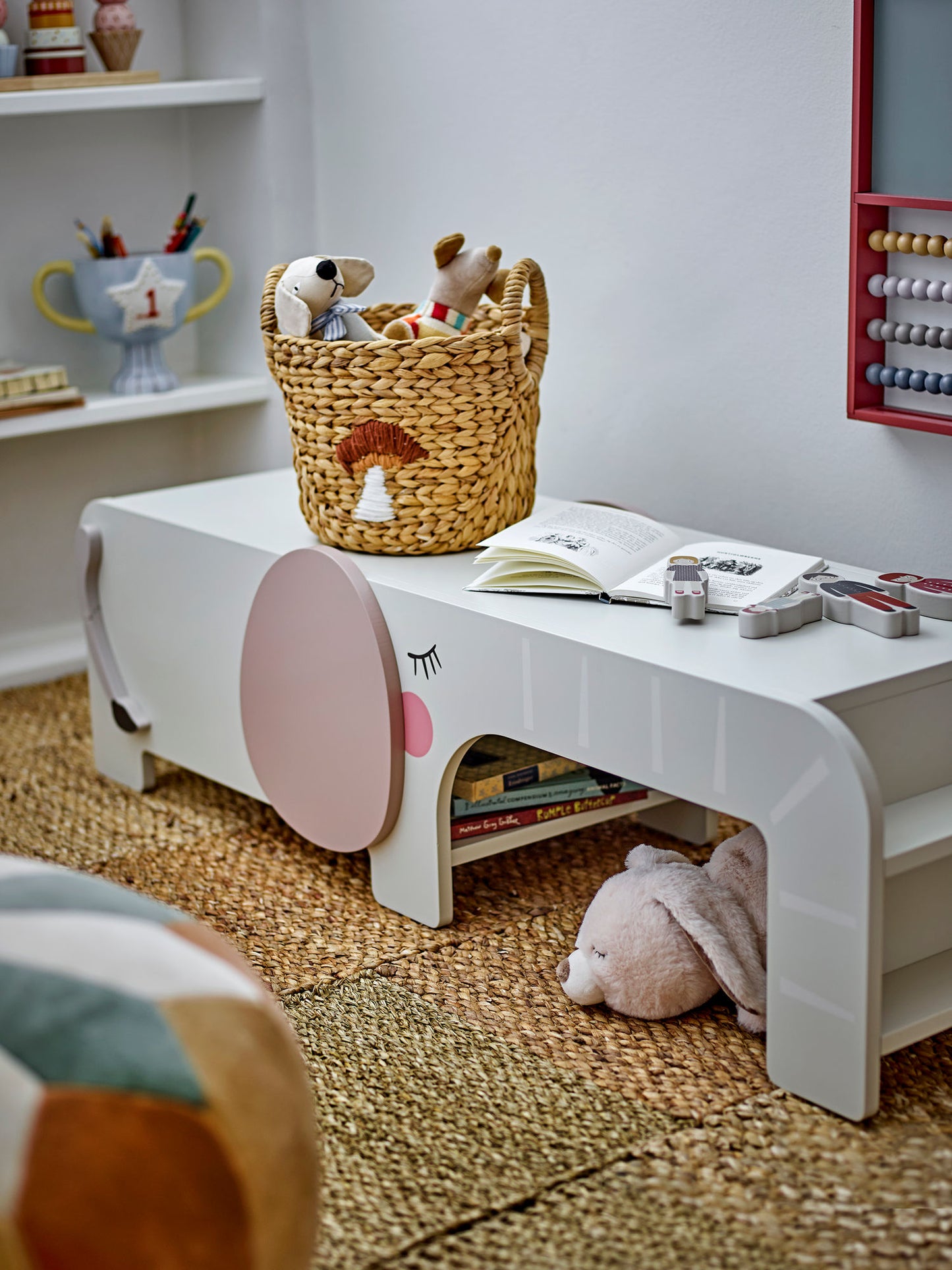 Bloomingville MINI Ferdinand Bænk, Grå, FSC®100%, MDF