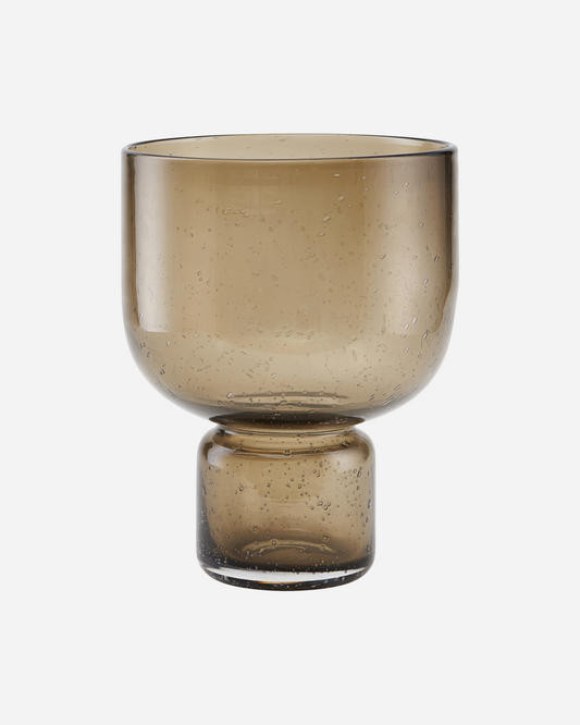 House Doctor Farida glasvase H22cm, Brun