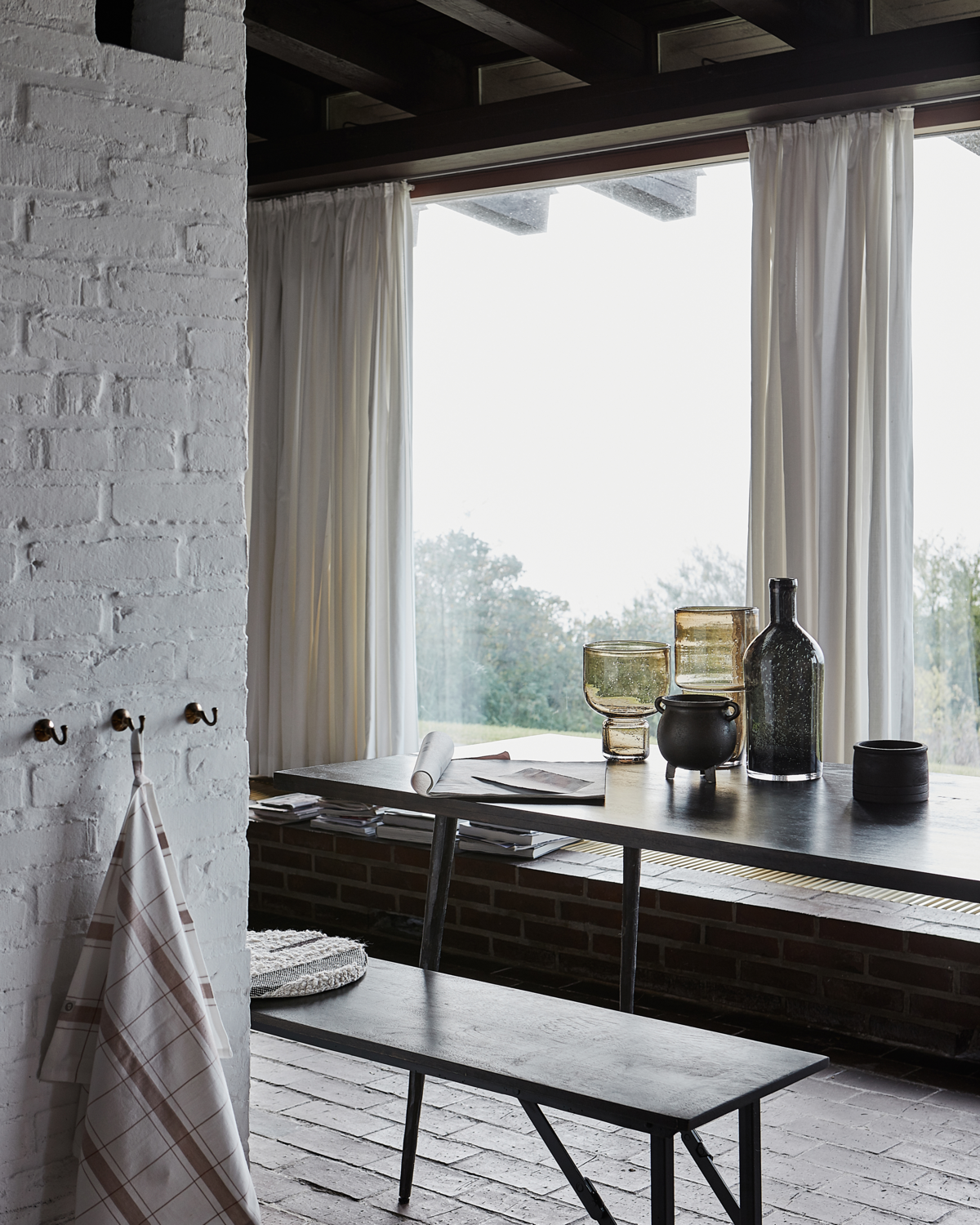 House Doctor Farida glasvase H22cm, Brun