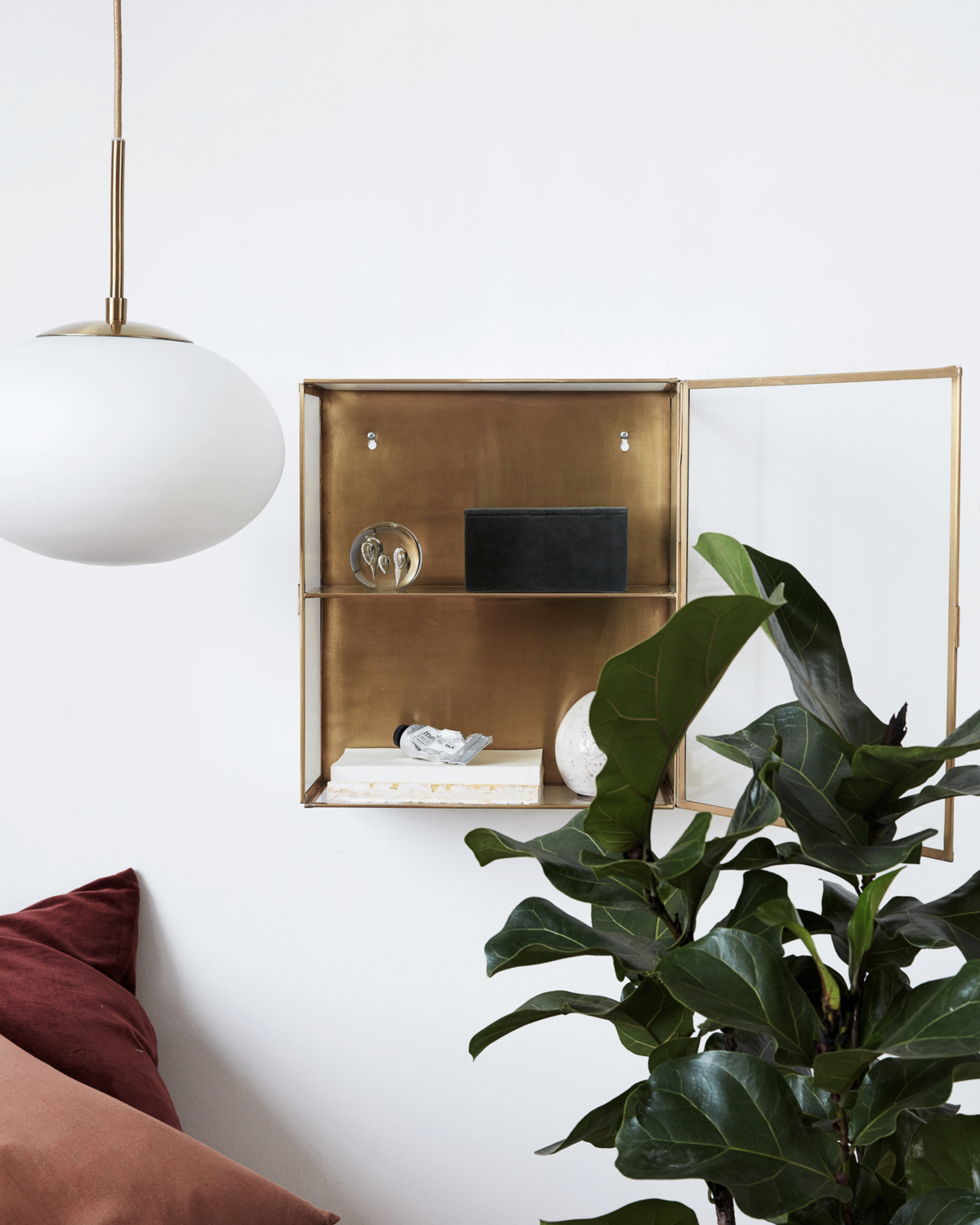 House Doctor Vitrineskab, Glass, Messing 40cm