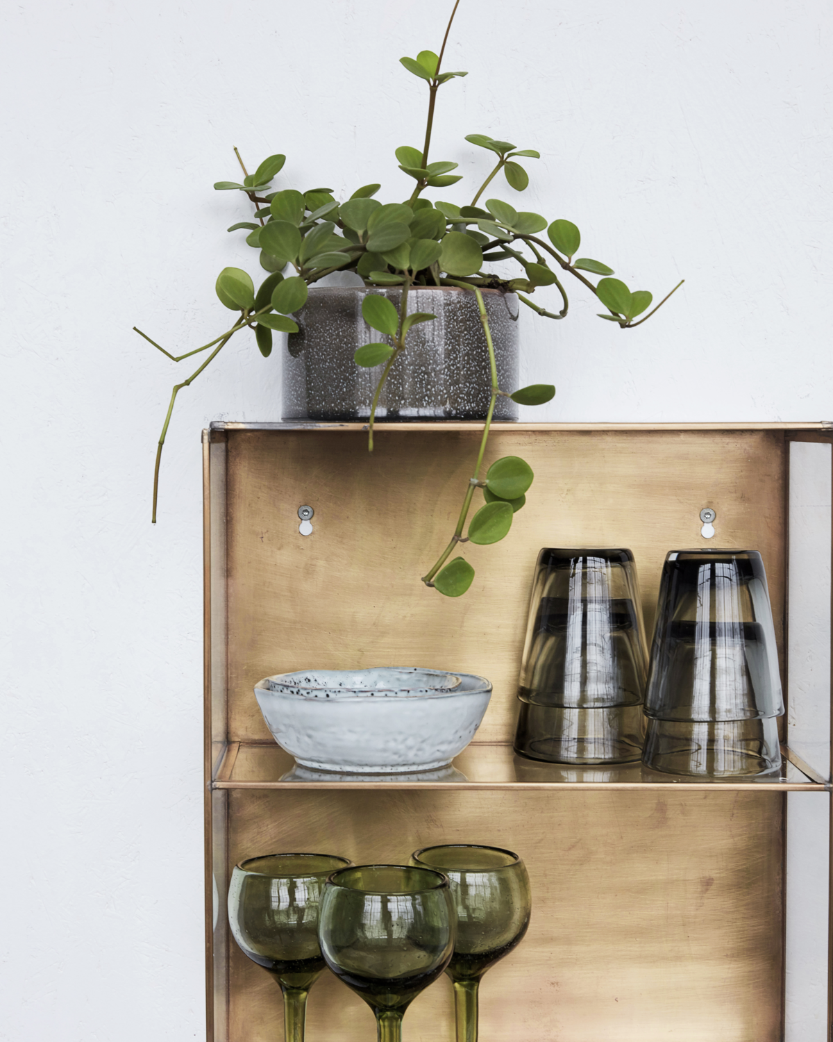 House Doctor Vitrineskab, Glass, Messing 80cm