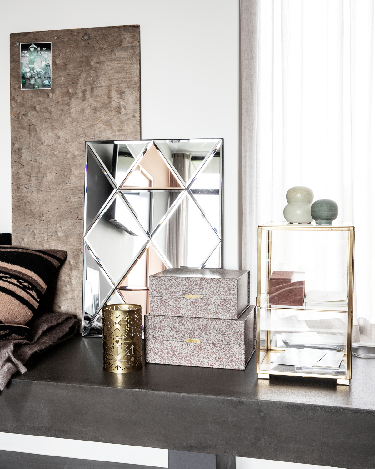 House Doctor Vitrineskab, Glass, Messing