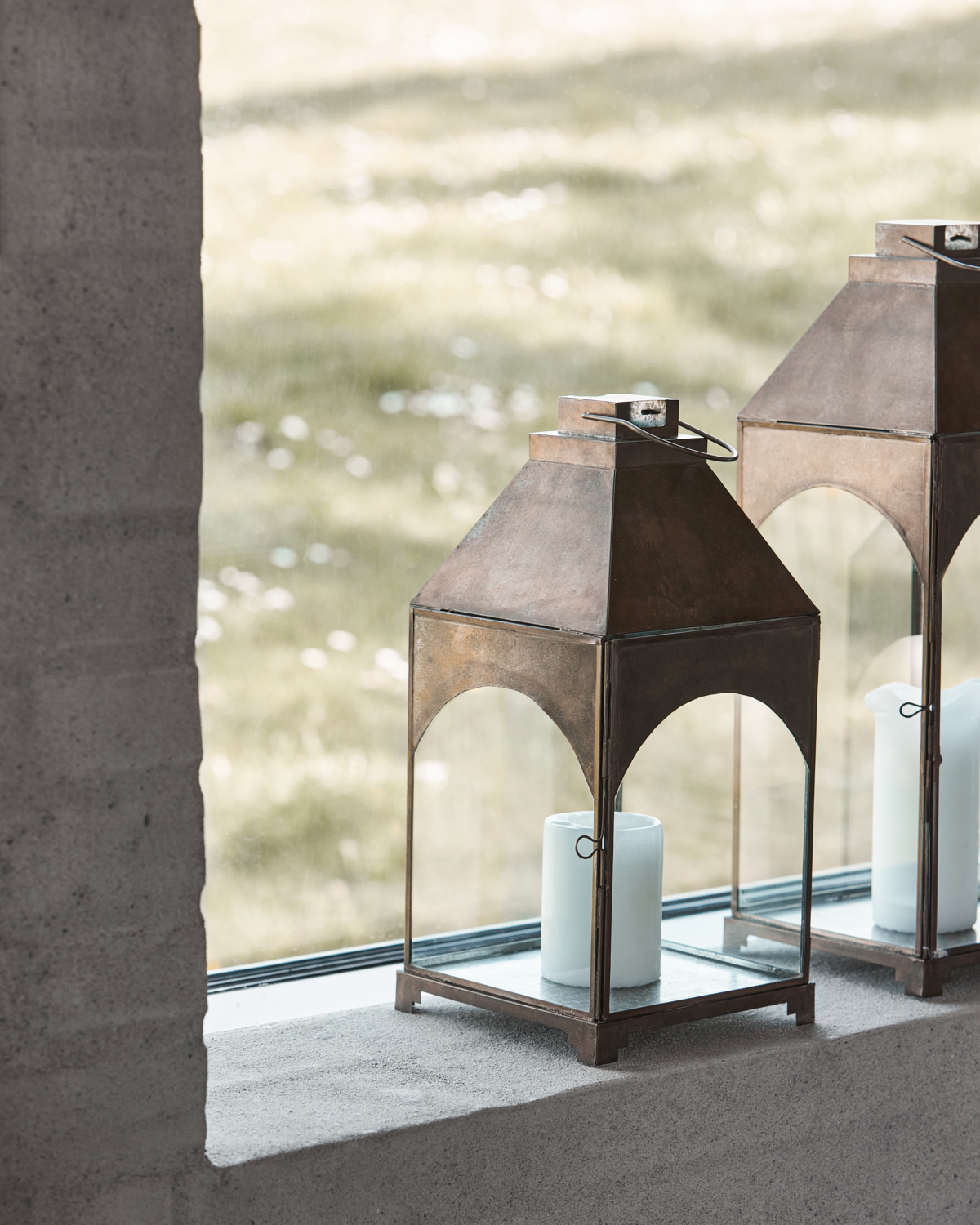 House Doctor Arch Lanterne H38cm, Antik messing