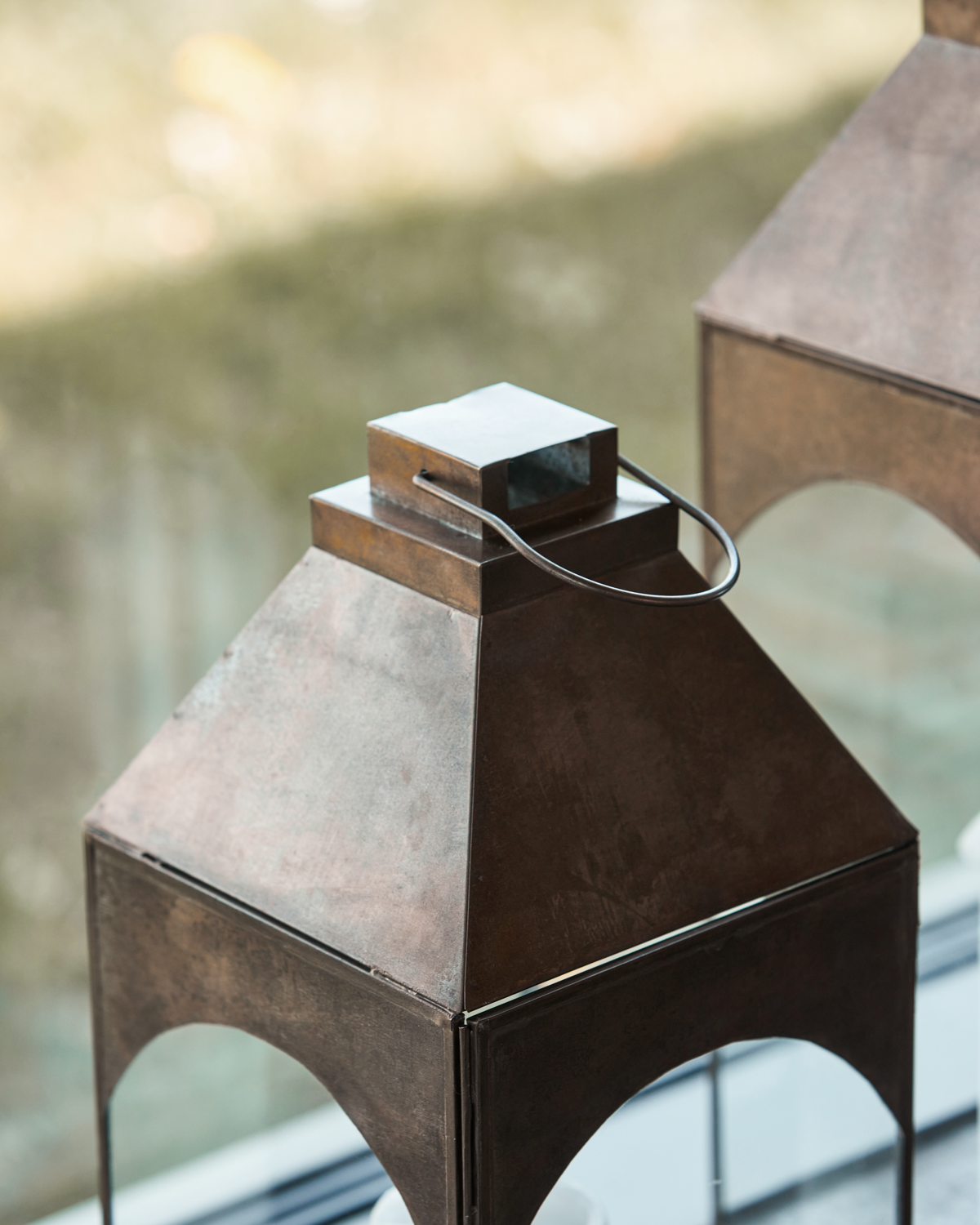 House Doctor Arch Lanterne H48cm, Antik messing