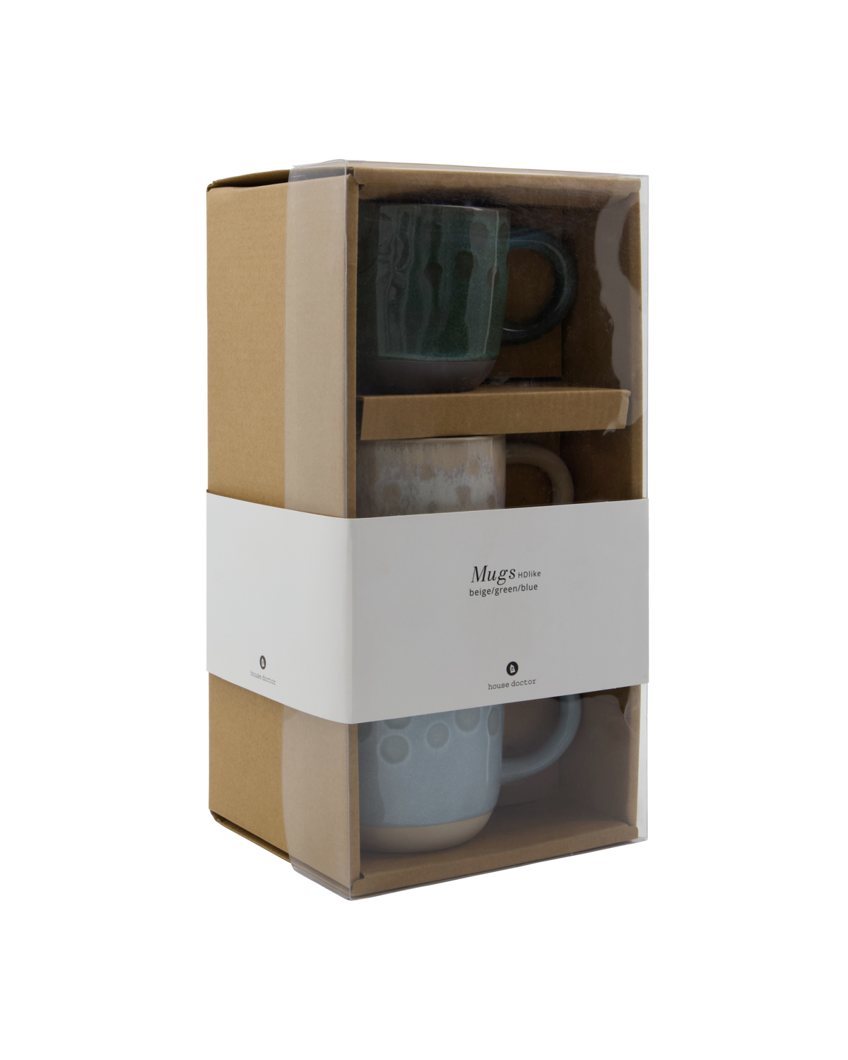 House Doctor Like Krussæt 3stk., Beige,Grøn, og Blå
