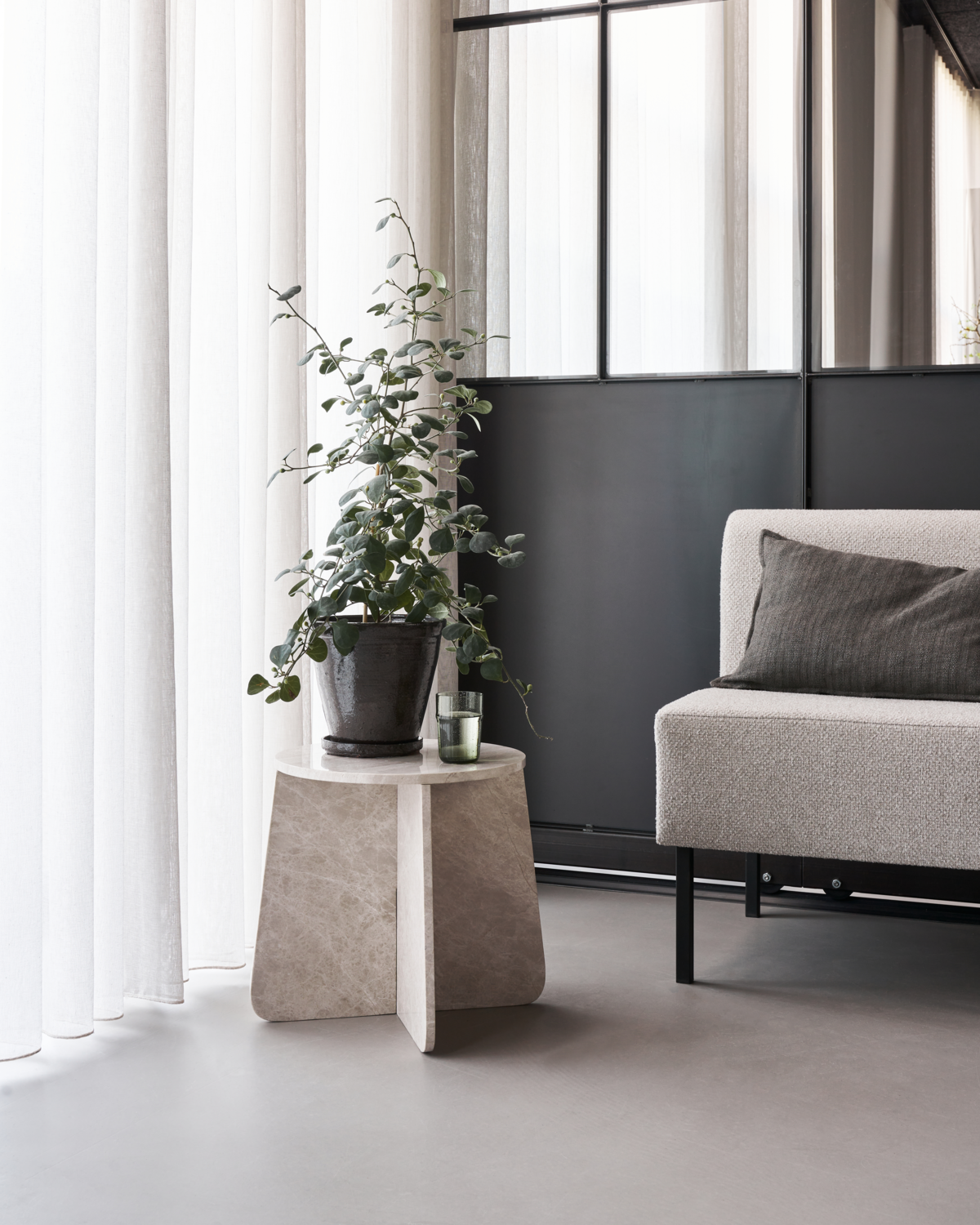 House Doctor Sidebord, Marb, Beige