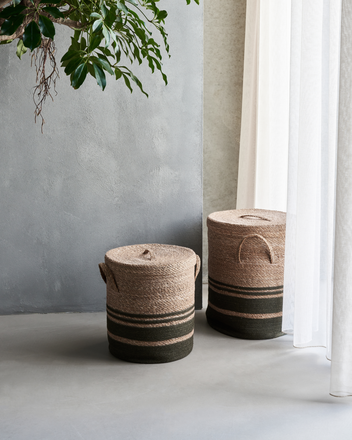 House Doctor Laundry Kurvesæt med låg, Army