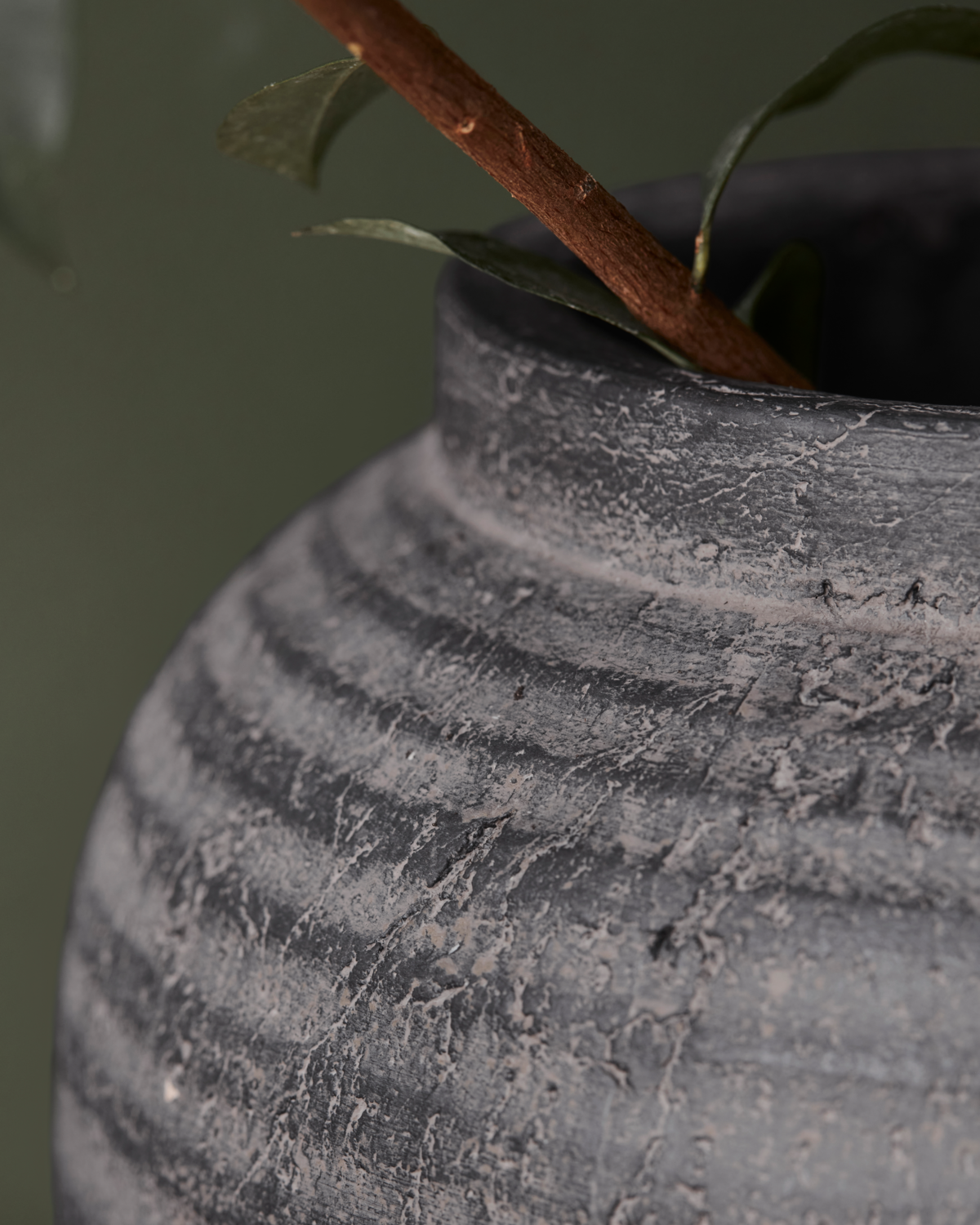 House Doctor Hafa Urtepotte, H26cm, Grå;Brun