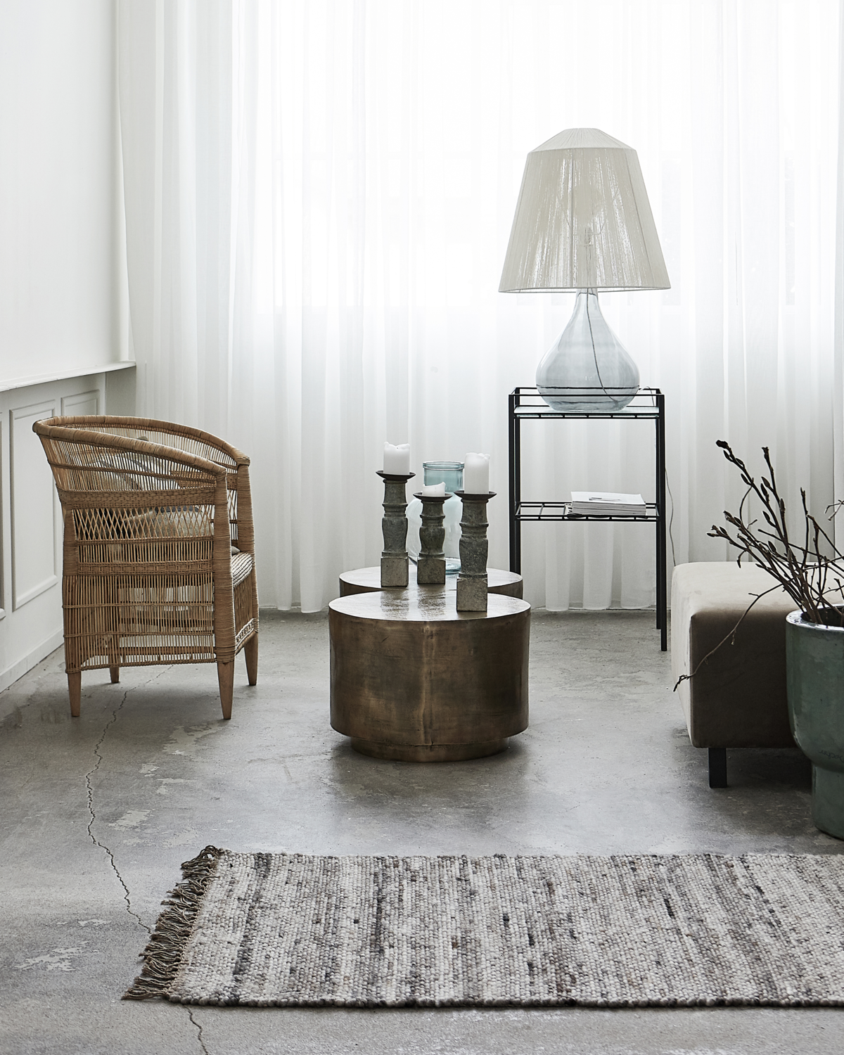 House Doctor Sidebord, Rota, Antik messing 35x50cm