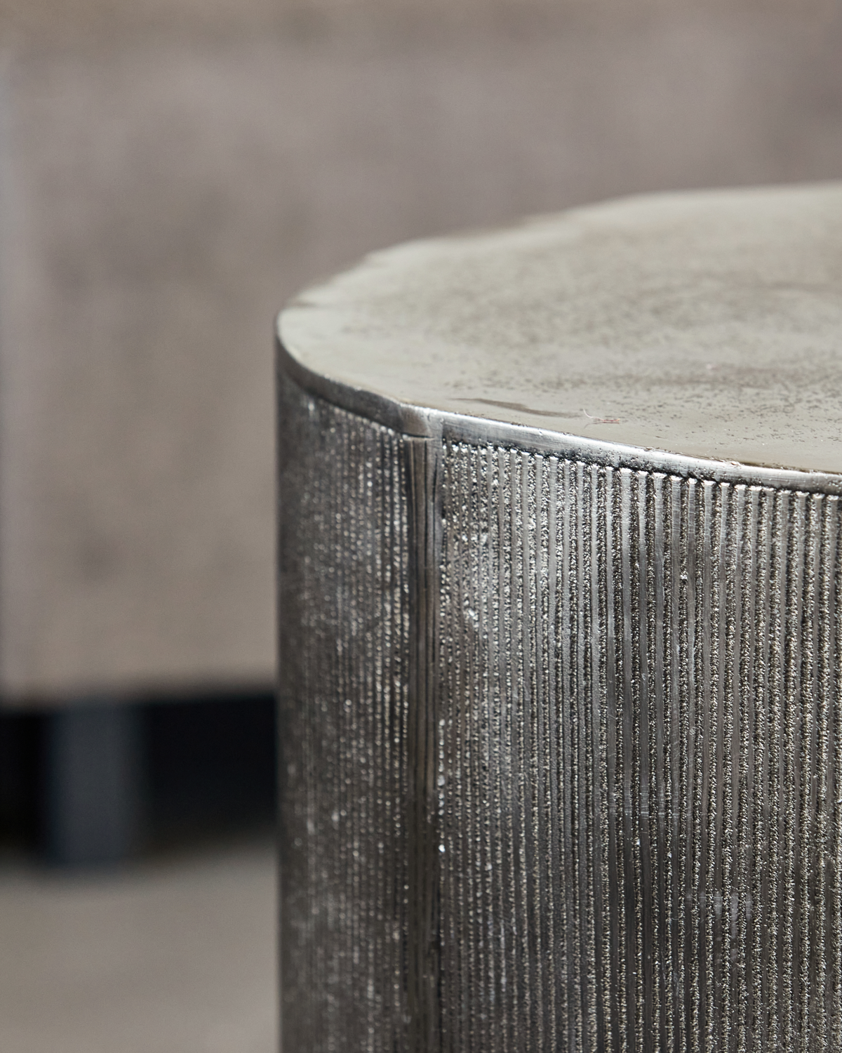 House Doctor Sofabord, Rota, Børstet sølv 35x50cm