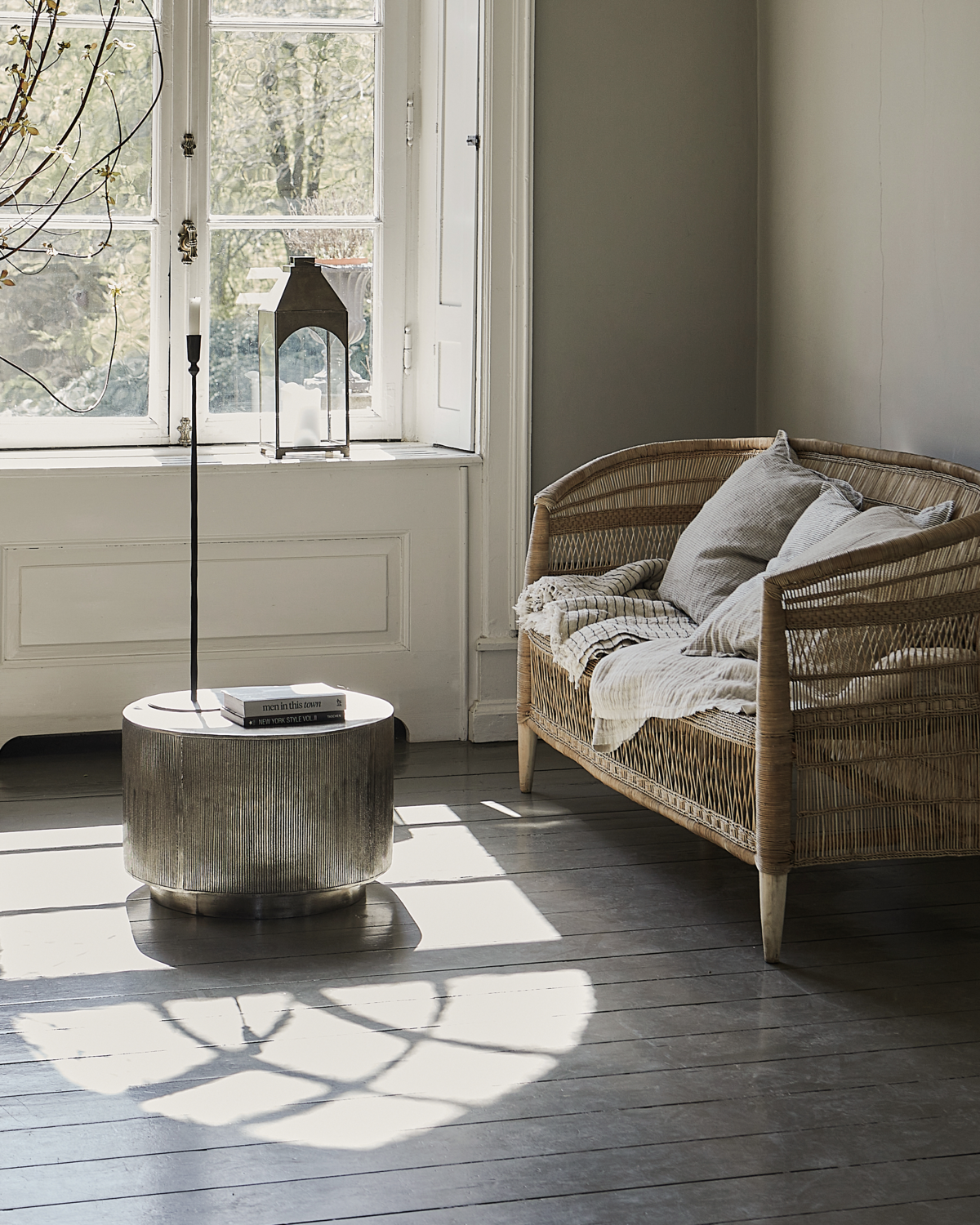 House Doctor Sofabord, Rota, Børstet sølv 35x50cm