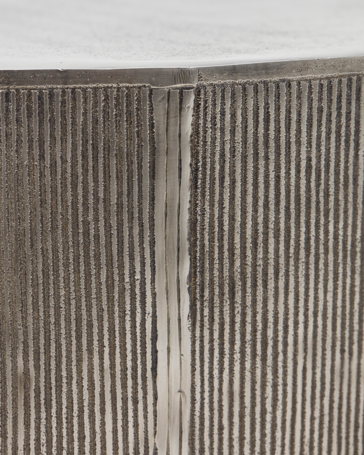 House Doctor Sofabord, Rota, Børstet sølv 50x50cm