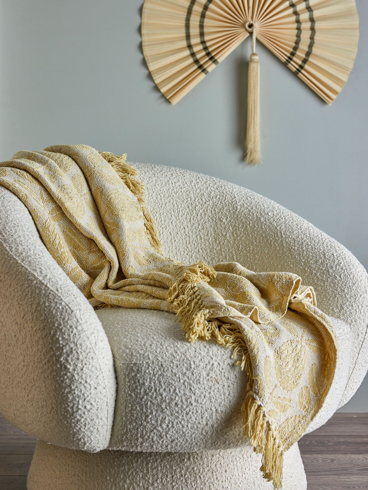 Ted Loungestol – Hvid Bouclé Loungestol