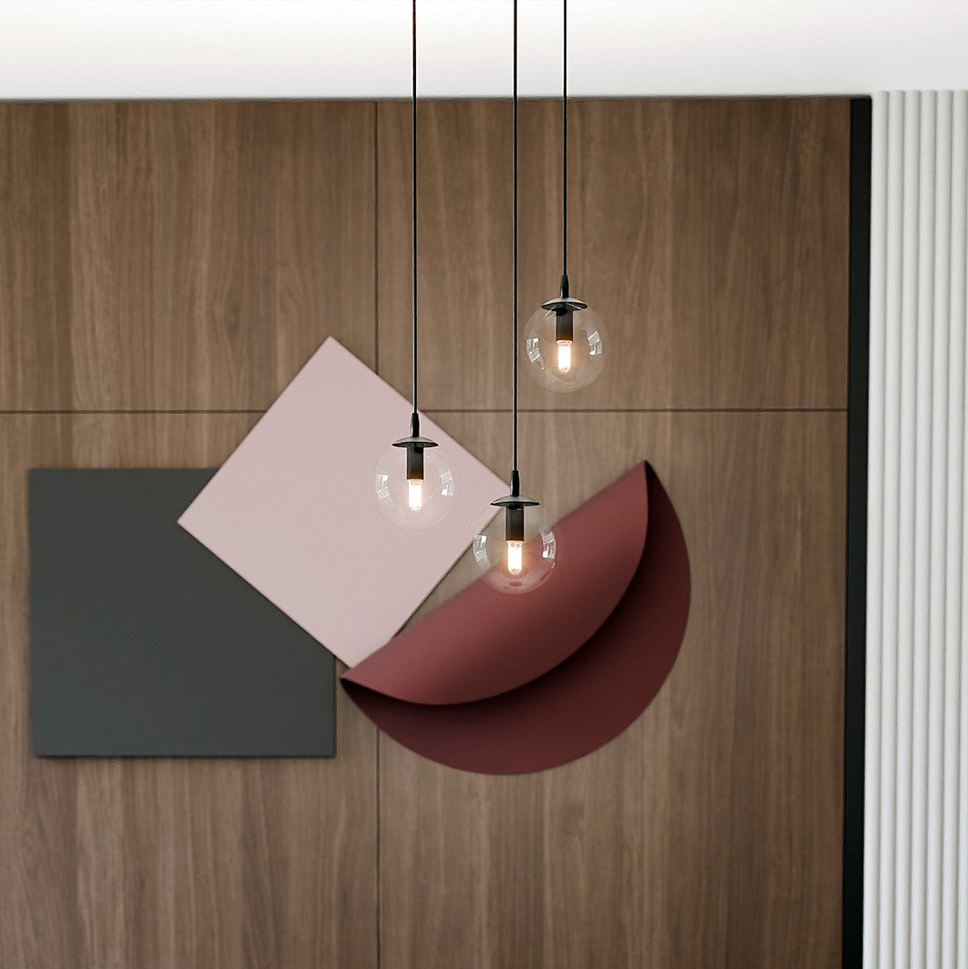 COSMO 3 PREMIUM Pendellampe – Sort & transparent Glas | Emibig
