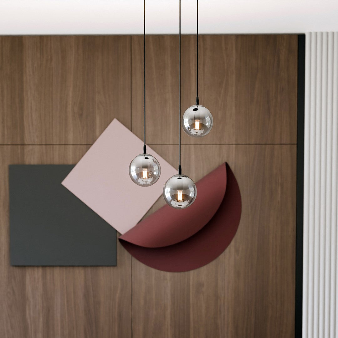 COSMO 3 PREMIUM Pendellampe – Sort & Grafitfarvet Glas | Emibig