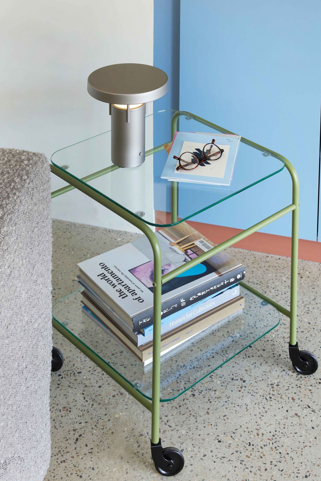 Hübsch BringMe Transportabel Lampe Mini Metallisk sand