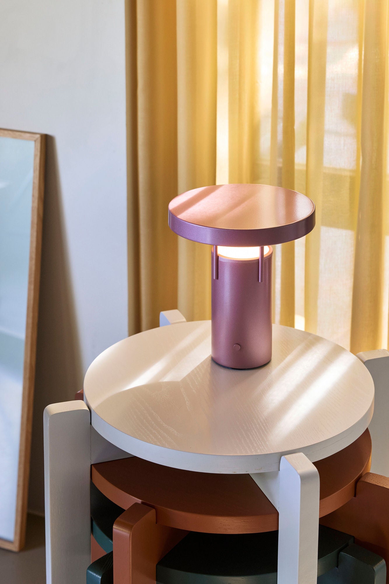 Hübsch BringMe Transportabel Lampe Mini Metalisk Pink