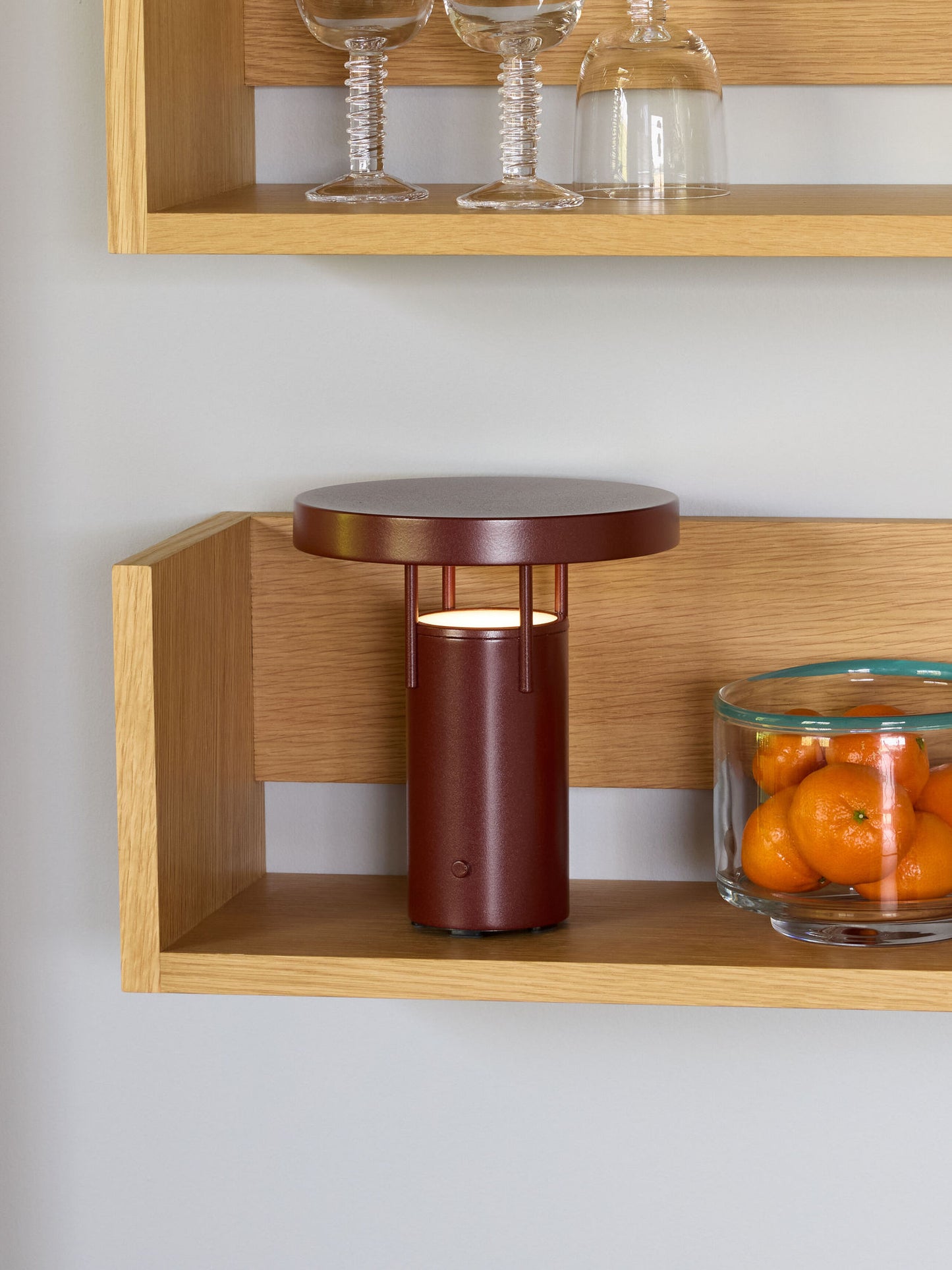 Hübsch BringMe Transportabel Lampe Mini Metalisk Bourgogne
