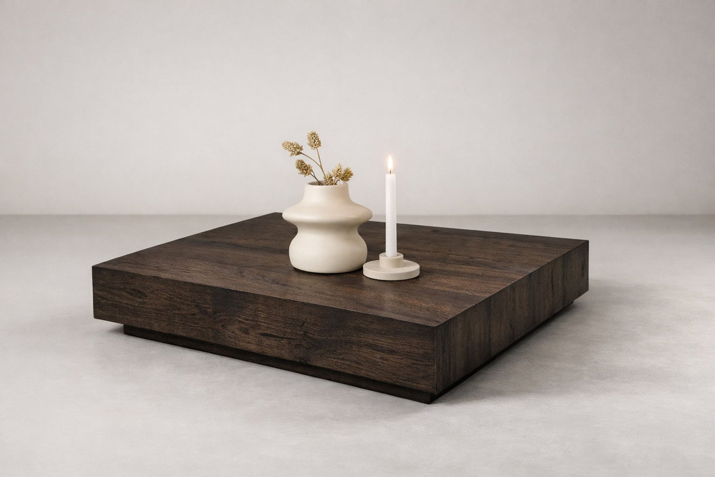 York Sofabord i Mocca MDF – Moderne Lavt Sofabord (L80 x H15 x W80 cm)
