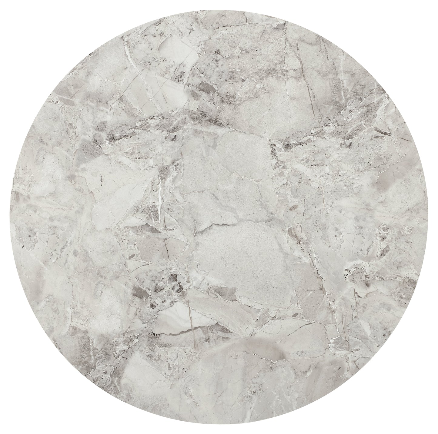 Winston - Rundt spisebord med sten top og metal base i Grigio.