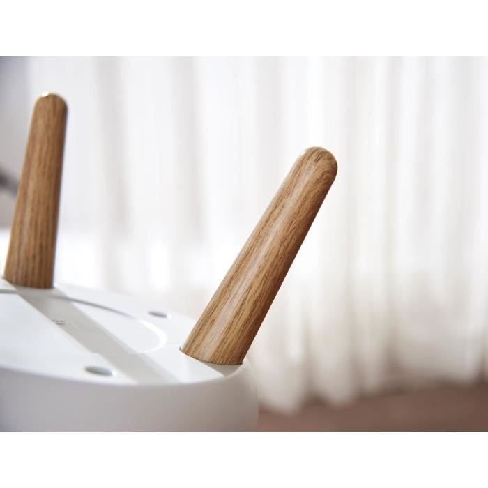 KITCHEN MOVE - Fritstående affaldsspand til badeværelse - MALMO - 7 L - Trykknapåbning - Designtræ