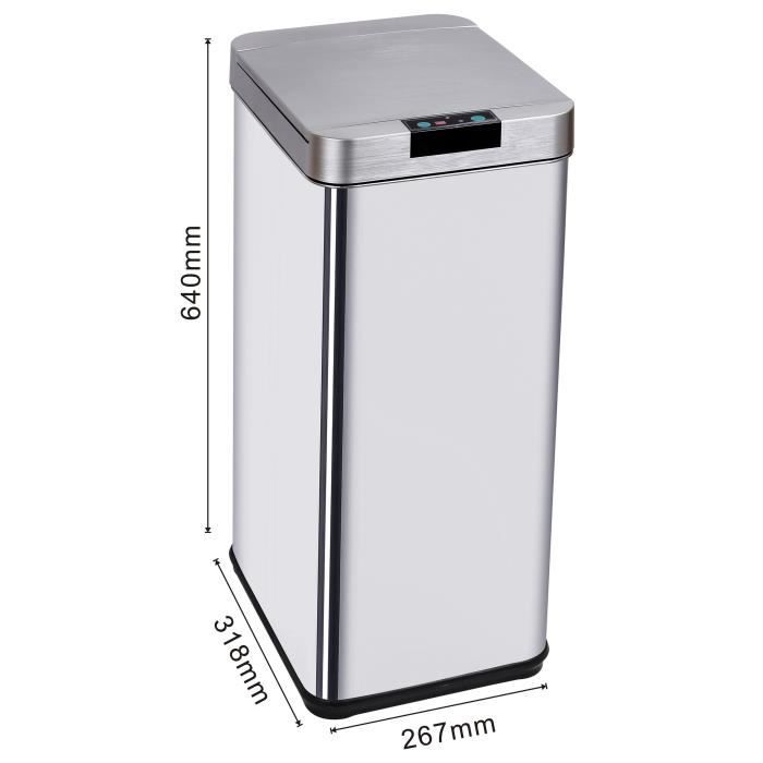 KITCHEN MOVE PARKSIDE automatisk skraldespand - 50L - Rustfrit stål med remmeband.