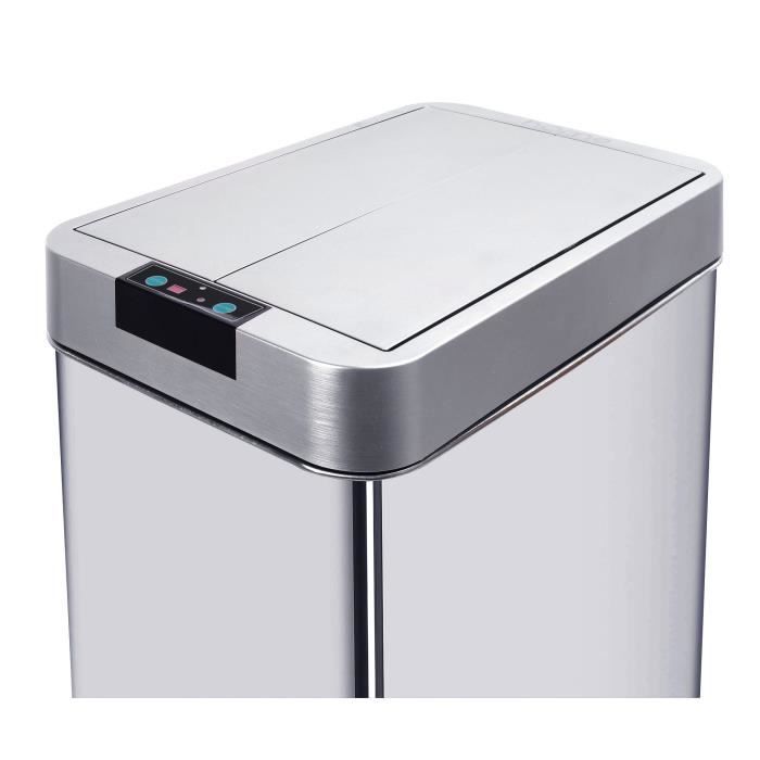 KITCHEN MOVE Automatisk affaldsspand SILVERLAKE - 60L - Rustfrit stål med remband
