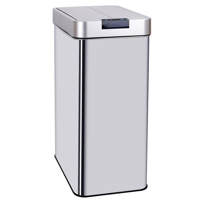 KITCHEN MOVE Automatisk affaldsspand SILVERLAKE - 60L - Rustfrit stål med remband