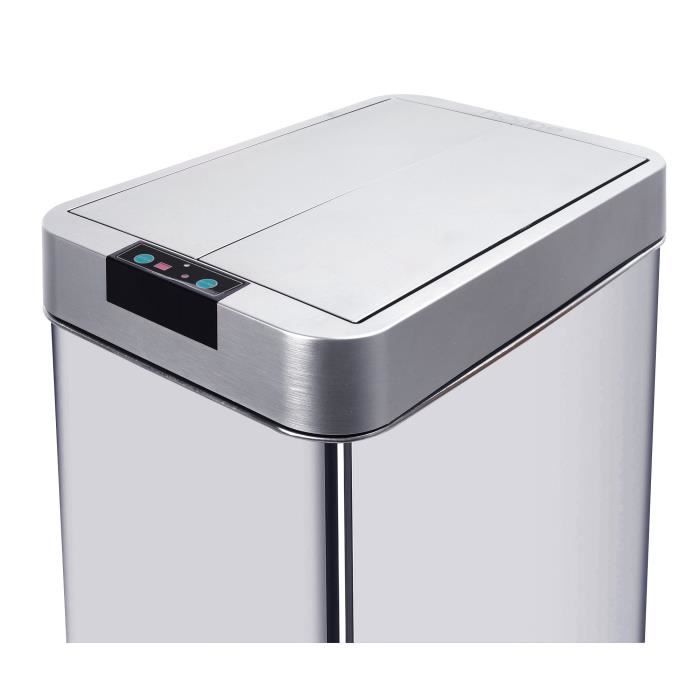 KITCHEN MOVE Automatisk affaldsspand SILVERLAKE - 70L - Rustfrit stål med rembånd