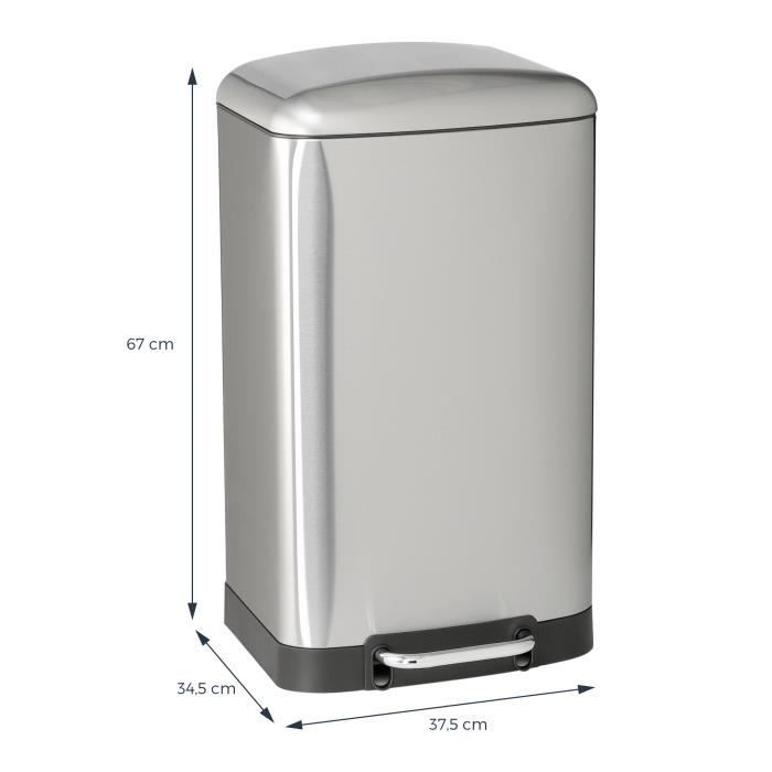 KITCHEN MOVE GREENWICH pedalspand - 40L - Rustfrit stål